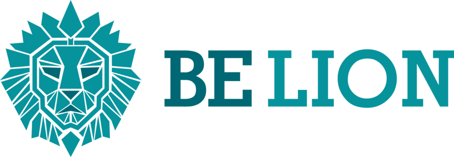 BE LION, marchio con lettering